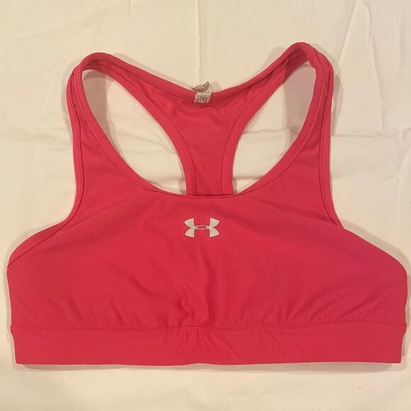 Under Armour Women’s Pink Sports Bra Medium Support EUC - Picture 1 of 7